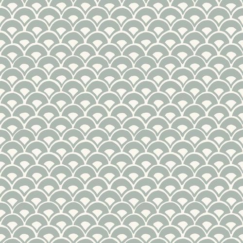 Magnolia Home Stacked Scallops Blue Wallpaper