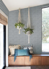 Magnolia Home Stacked Scallops Grey Wallpaper