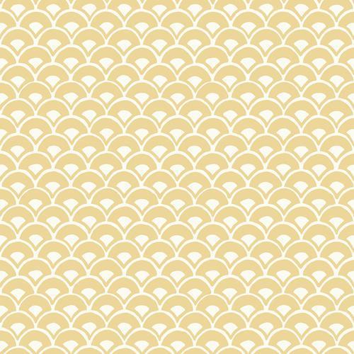 Magnolia Home Stacked Scallops Yellow Wallpaper