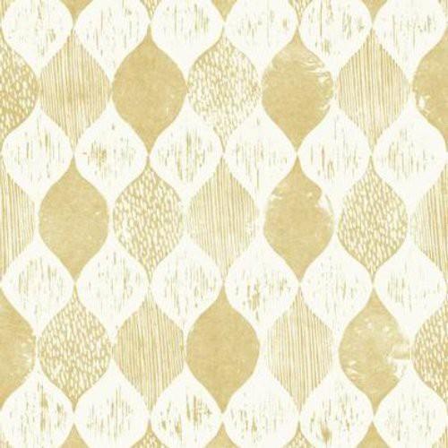 Magnolia Home Woodblock Yellow Wallpaper