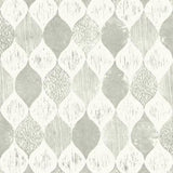 Magnolia Home Garden Trowel Woodblock Print Grey Wallpaper