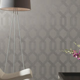 York Wallcoverings Viva Lounge Silver Metallic Wallpaper