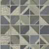 York Patchwork Tile Blue/Warm Grey Wallpaper