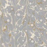 York Marbled Grey & Cream Endpaper Wallpaper