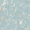 York Marbled Endpaper Light Blue Wallpaper