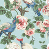 York Garden Plume Spa Blue/Navy/Pink Wallpaper