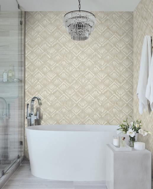 Candice Olson Modern Shell Beige Wallpaper