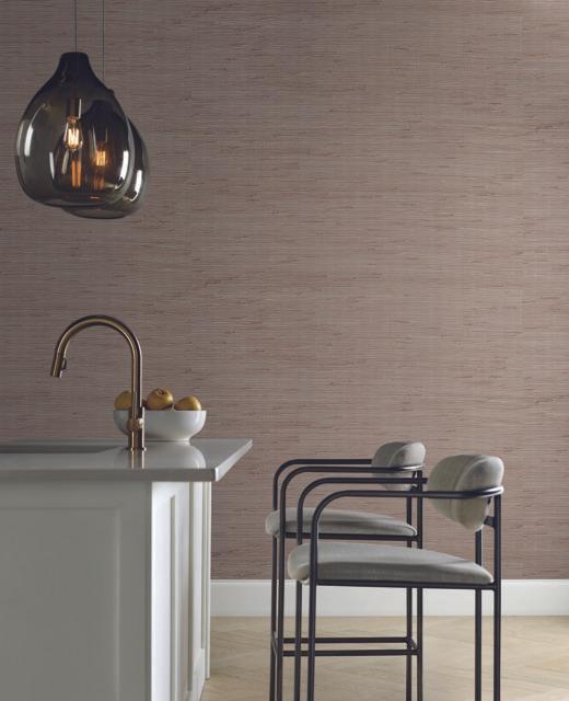 Candice Olson Jute Silver & Tan Metallic Wallpaper