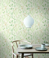 York Alpine Botanical White Wallpaper