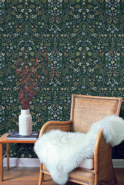 Rifle Paper Co. Wildwood Hunter Green Wallpaper