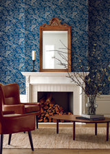 Rifle Paper Co. Canopy Indigo/Silver Wallpaper