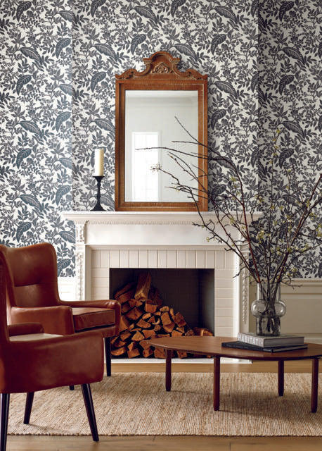 Rifle Paper Co. Canopy Black/White Wallpaper