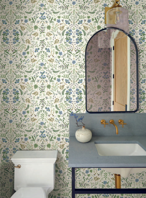 Rifle Paper Co. Wildwood Blue/Green Wallpaper