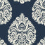 Ronald Redding Designs Teardrop Damask Navy Wallpaper