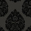 Ronald Redding Designs Teardrop Damask Black Wallpaper