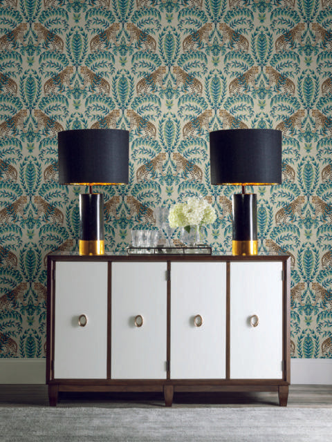 Ronald Redding Designs Jungle Leopard Taupe Wallpaper