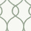 Ronald Redding Designs Laurel Leaf Ogee Green Wallpaper