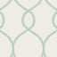 Ronald Redding Designs Laurel Leaf Ogee Teal Wallpaper