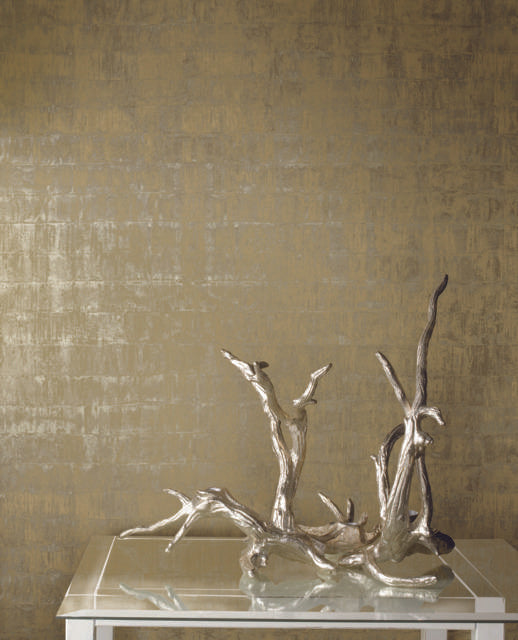 Ronald Redding Designs Liquid Metal Gold Wallpaper