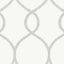 Ronald Redding Designs Laurel Leaf Ogee Grey Wallpaper