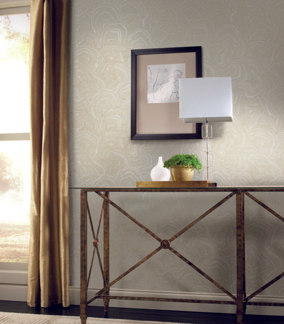 Ronald Redding Designs Geodes Cream Wallpaper