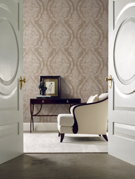 Ronald Redding Designs Charleston Damask Bronze Wallpaper