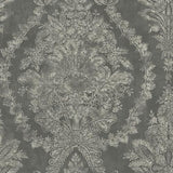 Ronald Redding Designs Charleston Damask Grey Wallpaper
