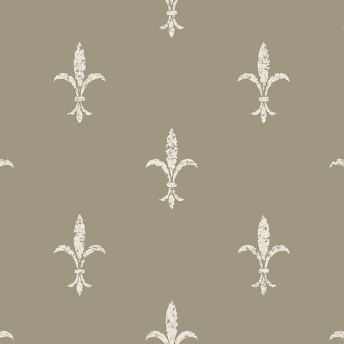 Ronald Redding Designs Fleur De Lis Cream Wallpaper
