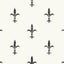 Ronald Redding Designs Fleur De Lis White & Black Wallpaper