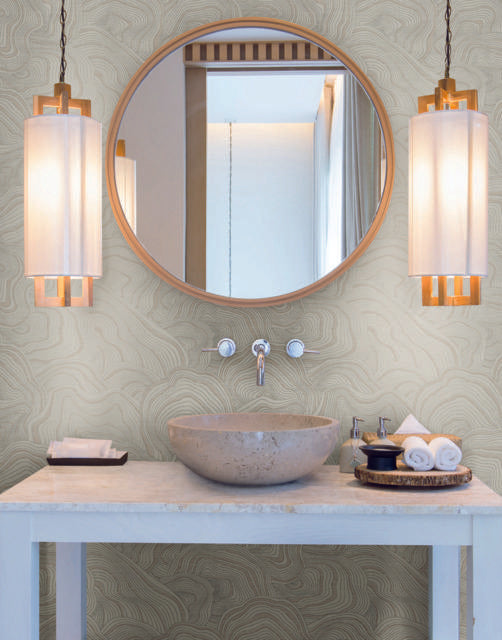 Ronald Redding Designs Geodes Taupe Wallpaper