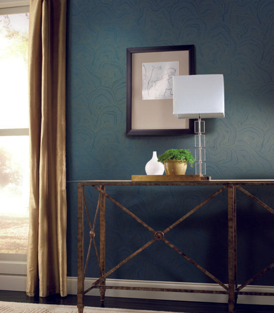 Ronald Redding Designs Geodes Blue Wallpaper