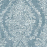 Ronald Redding Designs Charleston Damask Blue Wallpaper
