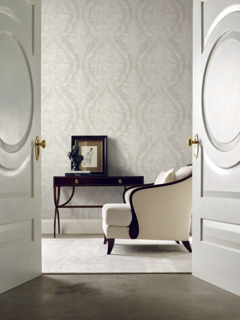 Ronald Redding Designs Charleston Damask Cream Wallpaper