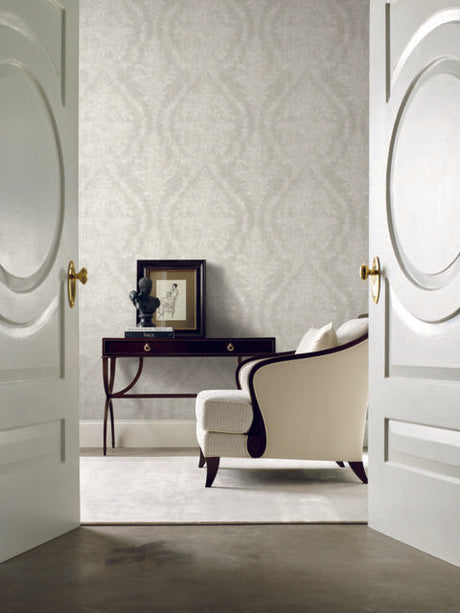 Ronald Redding Designs Charleston Damask Cream Wallpaper