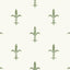 Ronald Redding Designs Fleur De Lis White & Green Wallpaper