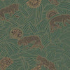 Ronald Redding Designs Tibetan Tigers Green Wallpaper