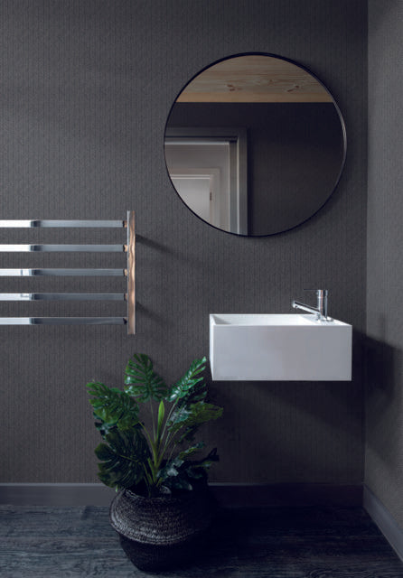 Ronald Redding Designs Woven Texture Grey Wallpaper
