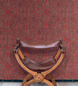 Ronald Redding Designs Ascot Damask Red Wallpaper