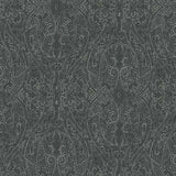 Ronald Redding Designs Ascot Damask Black Wallpaper