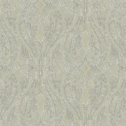 Ronald Redding Designs Ascot Damask Off White Wallpaper