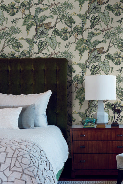 Ronald Redding Designs Jungle Cat Beige Wallpaper