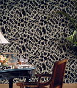 Ronald Redding Designs Leopard Rosettes Black Wallpaper