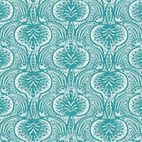 Ronald Redding Designs Lotus Palm Aqua Wallpaper