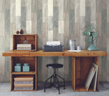 York Wallcoverings Pallet Board Grey Wallpaper