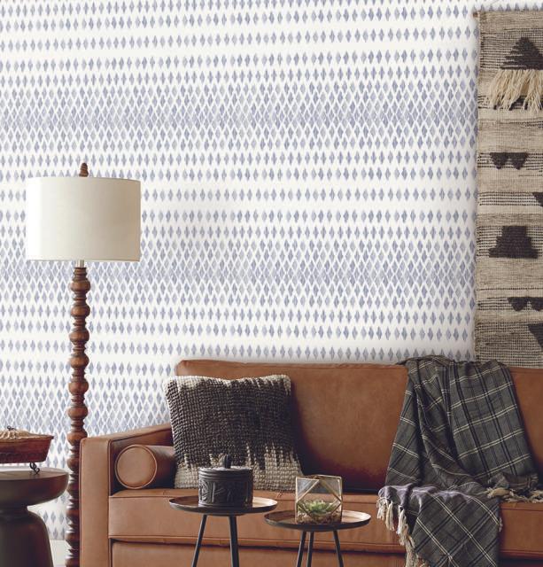 York Wallcoverings Diamond Ombre Navy & White Wallpaper