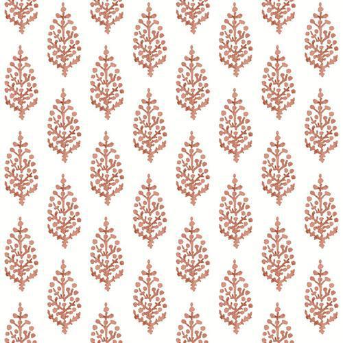 York Wallcoverings Paisley On Calico Orange Wallpaper