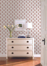 York Wallcoverings Paisley On Calico Orange Wallpaper