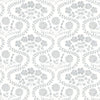 York Folksy Floral Gray/White Wallpaper