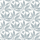 York Wallcoverings Chokeberry Block Print Duck Egg Wallpaper