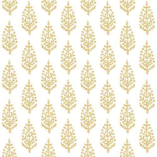 York Wallcoverings Paisley On Calico Yellow Wallpaper